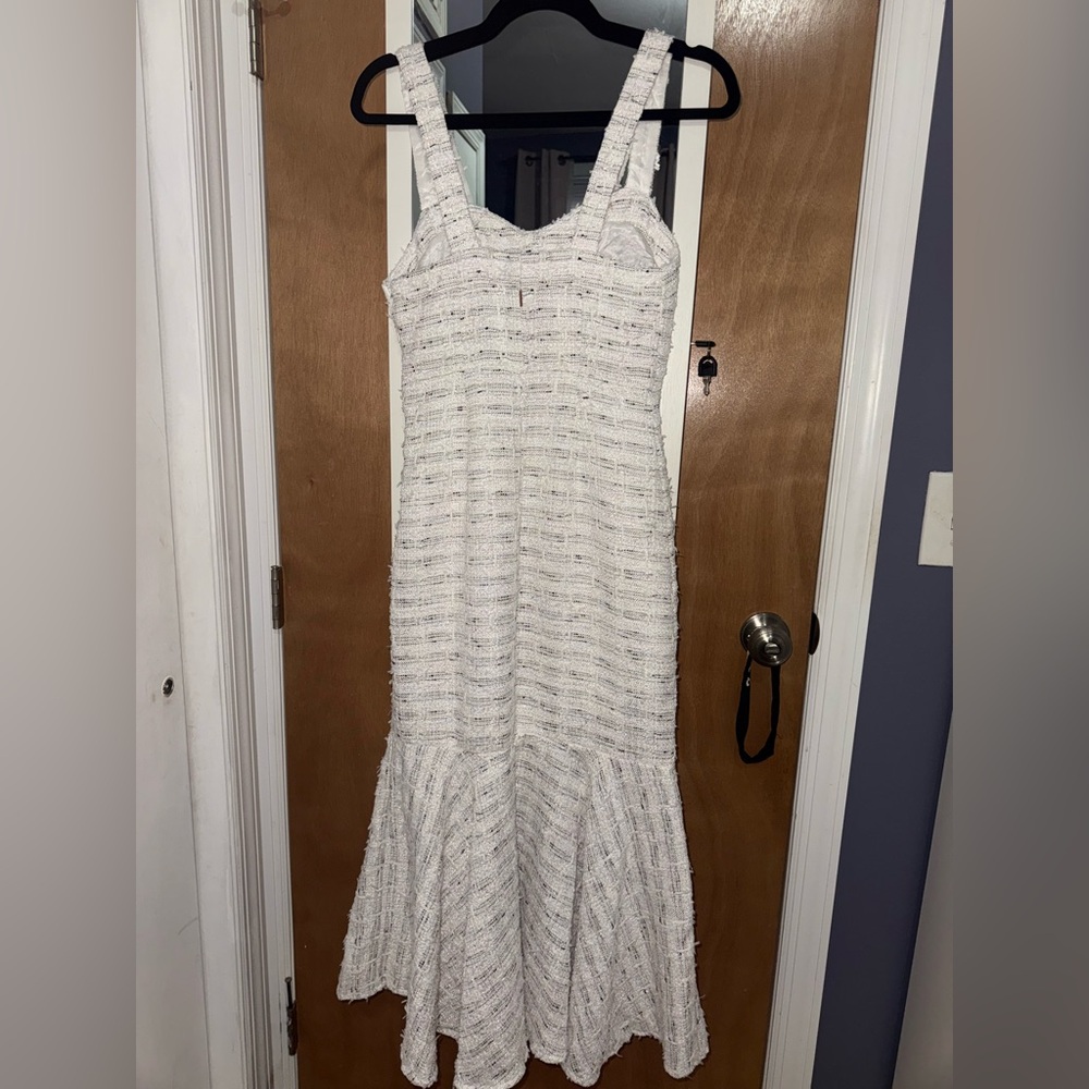 Misa Los Angeles Cream Textured Maxi Dress